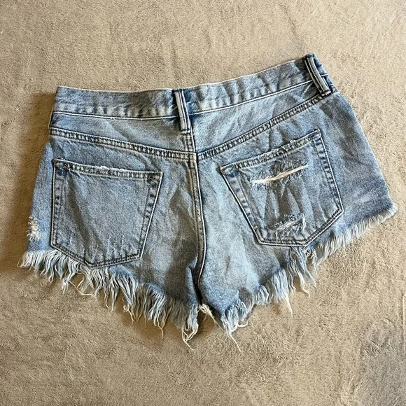 We The Free Free People Distressed Denim Shorts - Picture 6 of 11